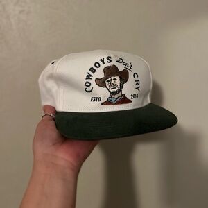 Sendero Provisions Co WhiteGreen Cowboys Don't Cry Trucker Vintage style Cap